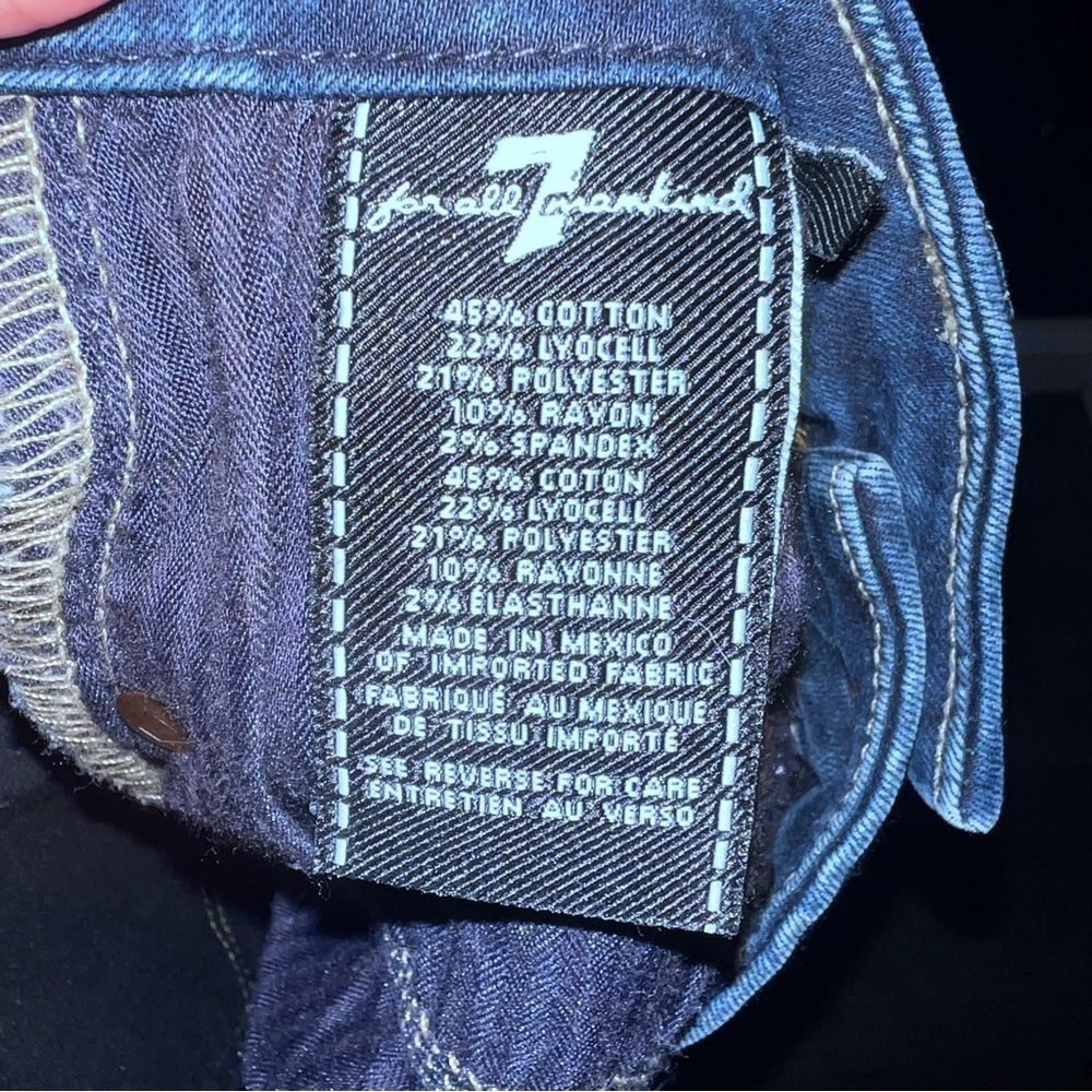 7 jeans B(AIR) ANKLE SKINNY IN STREAM Size:27 Color: Blue skinny jeans mid-rise - Picture 9 of 9